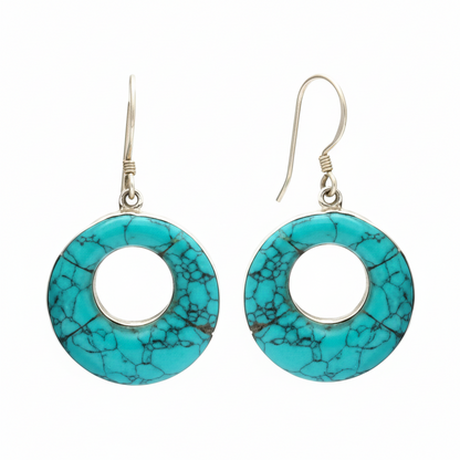 KRISHNACRAFTS STERLING SILVER GREEN ENAMEL DANGLERS