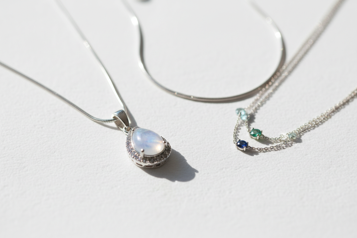 silver necklaces image for home page 